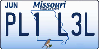 MO license plate PL1L3L