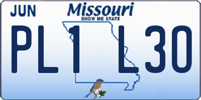 MO license plate PL1L3O