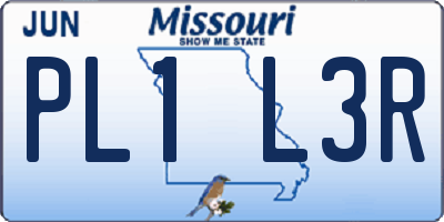 MO license plate PL1L3R