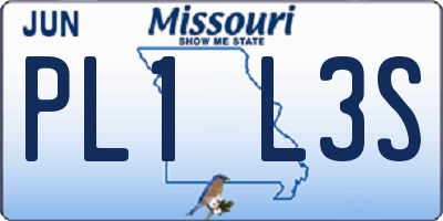 MO license plate PL1L3S