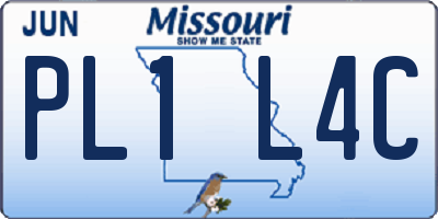 MO license plate PL1L4C