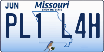 MO license plate PL1L4H