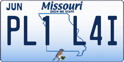 MO license plate PL1L4I