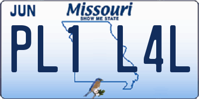 MO license plate PL1L4L