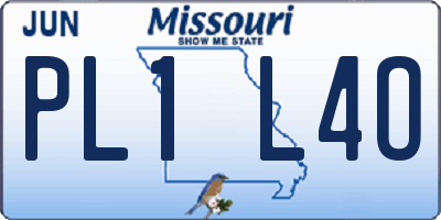 MO license plate PL1L4O