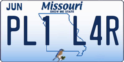 MO license plate PL1L4R