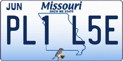 MO license plate PL1L5E