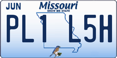 MO license plate PL1L5H