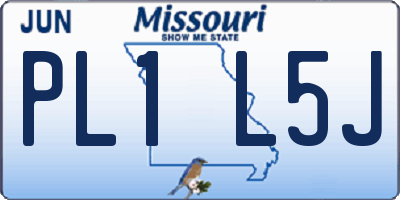 MO license plate PL1L5J