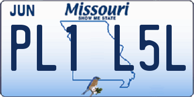 MO license plate PL1L5L
