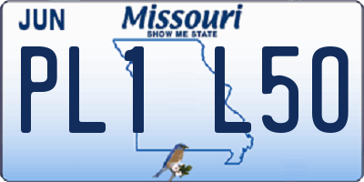 MO license plate PL1L5O