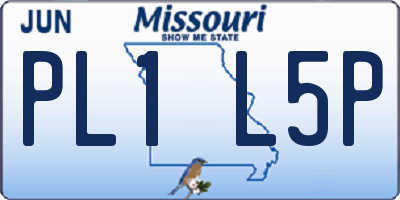 MO license plate PL1L5P