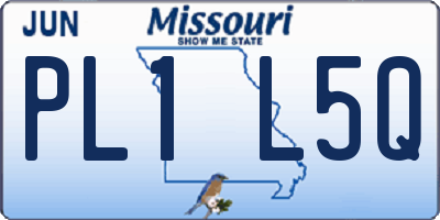 MO license plate PL1L5Q