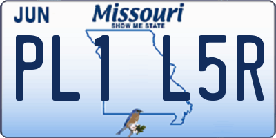 MO license plate PL1L5R