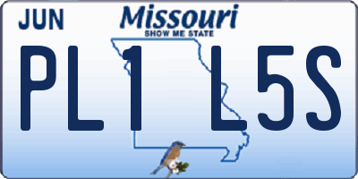 MO license plate PL1L5S