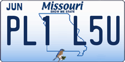 MO license plate PL1L5U