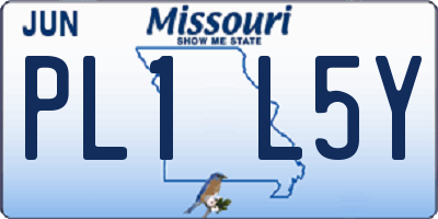 MO license plate PL1L5Y