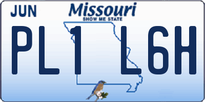 MO license plate PL1L6H