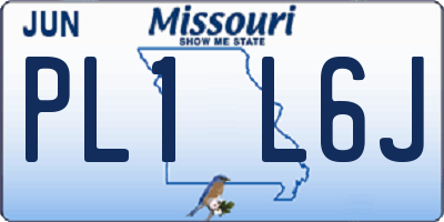 MO license plate PL1L6J