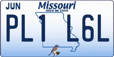MO license plate PL1L6L