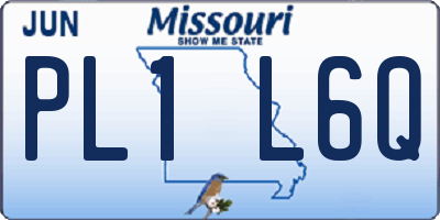 MO license plate PL1L6Q