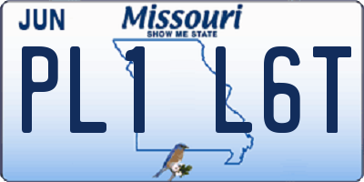 MO license plate PL1L6T