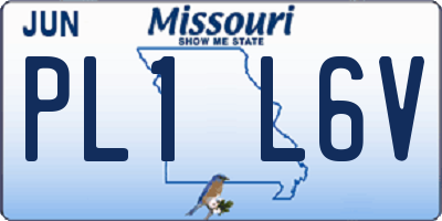 MO license plate PL1L6V