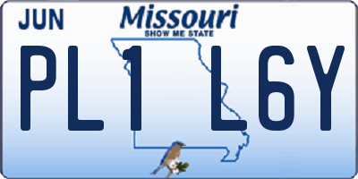 MO license plate PL1L6Y