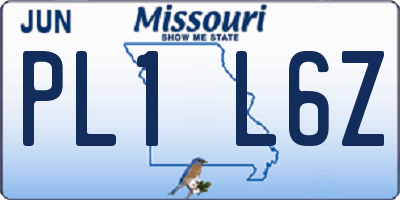 MO license plate PL1L6Z