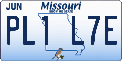 MO license plate PL1L7E