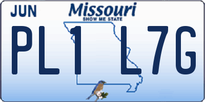 MO license plate PL1L7G