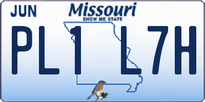 MO license plate PL1L7H
