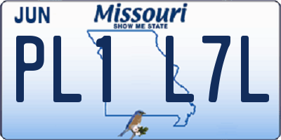 MO license plate PL1L7L