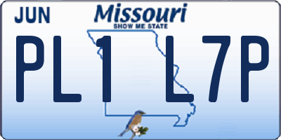 MO license plate PL1L7P