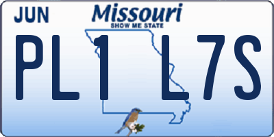 MO license plate PL1L7S