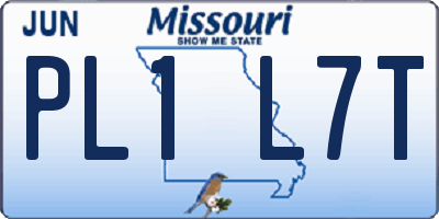 MO license plate PL1L7T