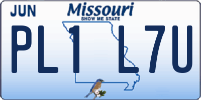 MO license plate PL1L7U