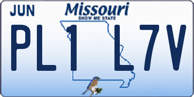 MO license plate PL1L7V