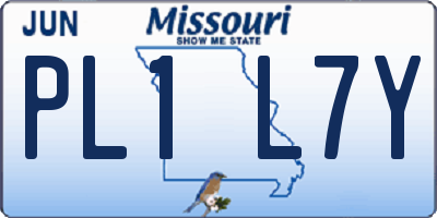 MO license plate PL1L7Y