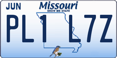MO license plate PL1L7Z