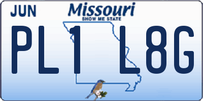 MO license plate PL1L8G