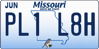 MO license plate PL1L8H