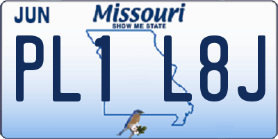 MO license plate PL1L8J