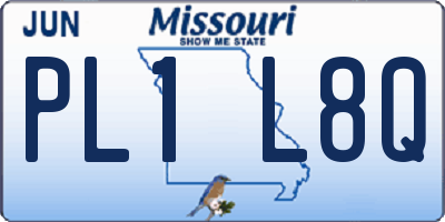 MO license plate PL1L8Q