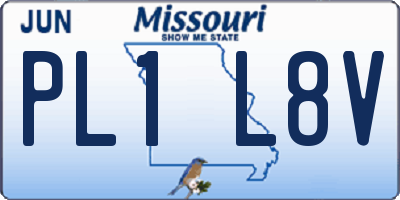 MO license plate PL1L8V