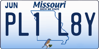 MO license plate PL1L8Y