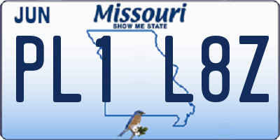 MO license plate PL1L8Z