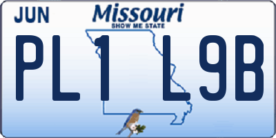 MO license plate PL1L9B