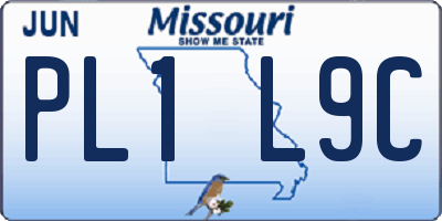 MO license plate PL1L9C