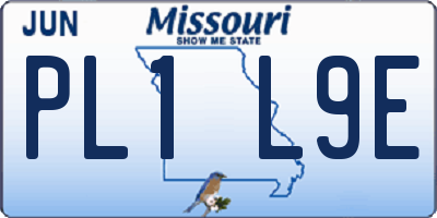 MO license plate PL1L9E